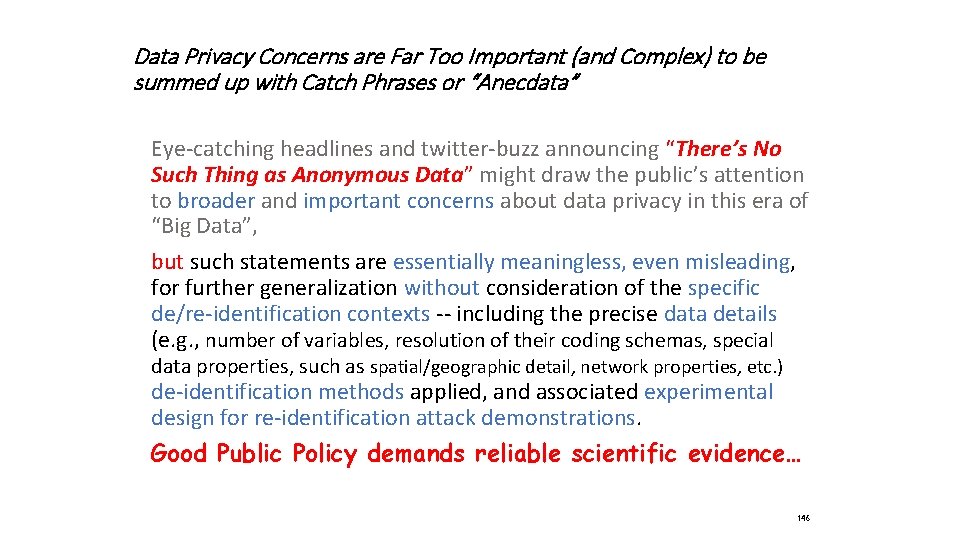 Data Privacy Concerns are Far Too Important (and Complex) to be summed up with