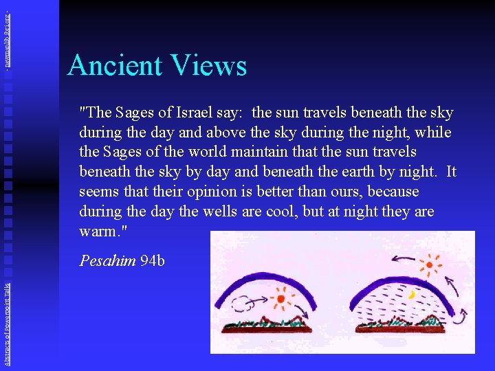 - newmanlib. ibri. org - Ancient Views "The Sages of Israel say: the sun