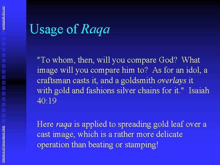 - newmanlib. ibri. org - Usage of Raqa Abstracts of Powerpoint Talks "To whom,