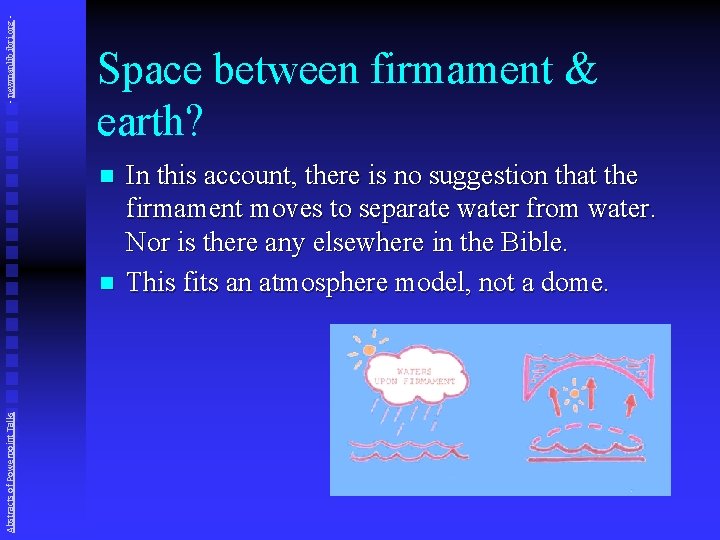 - newmanlib. ibri. org - Space between firmament & earth? n Abstracts of Powerpoint