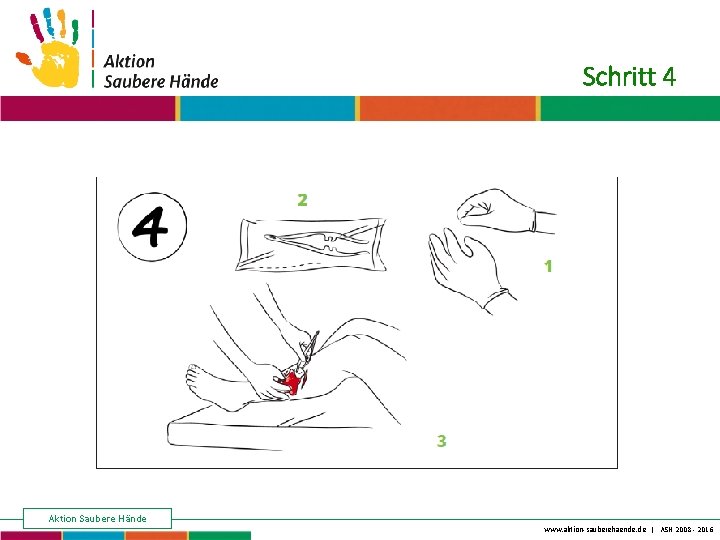 Keine Chance den Krankenhausinfektionen Aktion Saubere Hände Schritt 4 www. aktion-sauberehaende. de | ASH