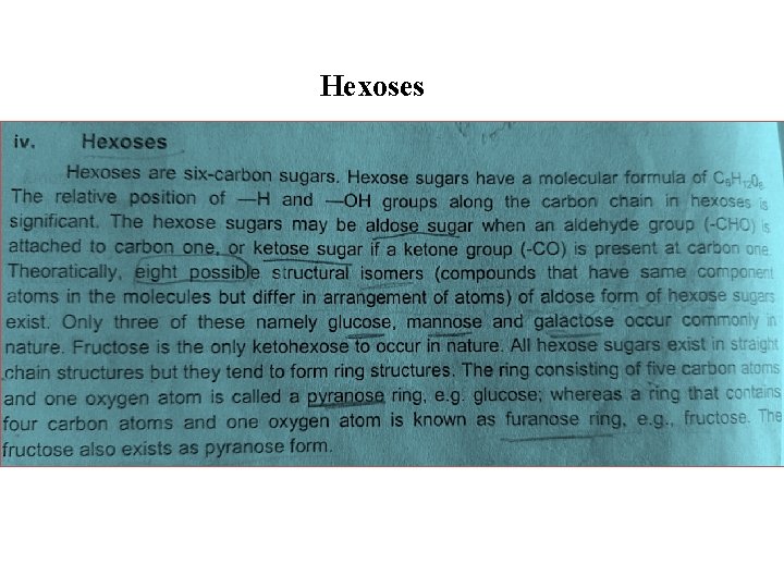 Hexoses 