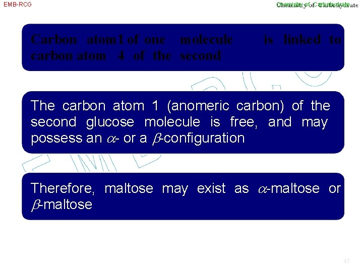 EMB-RCG Carbon atom 1 of one molecule carbon atom 4 of the second Chemistry