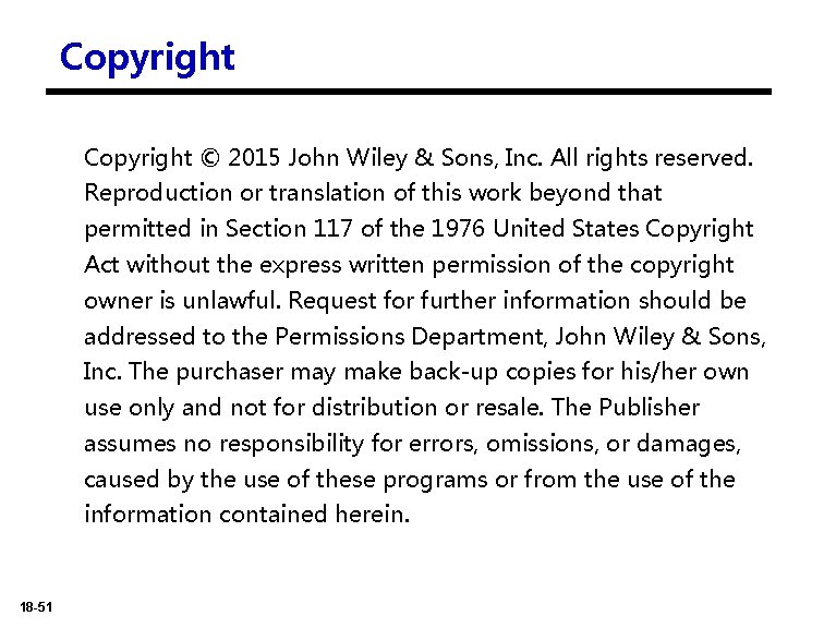 Copyright © 2015 John Wiley & Sons, Inc. All rights reserved. Reproduction or translation