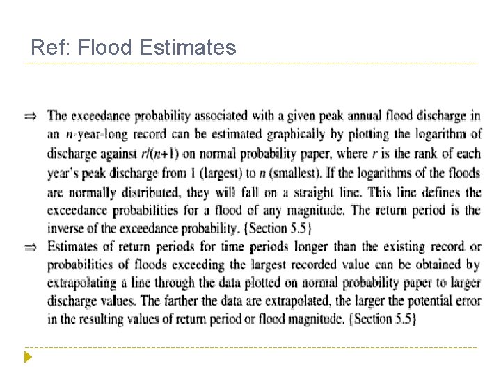 Ref: Flood Estimates 