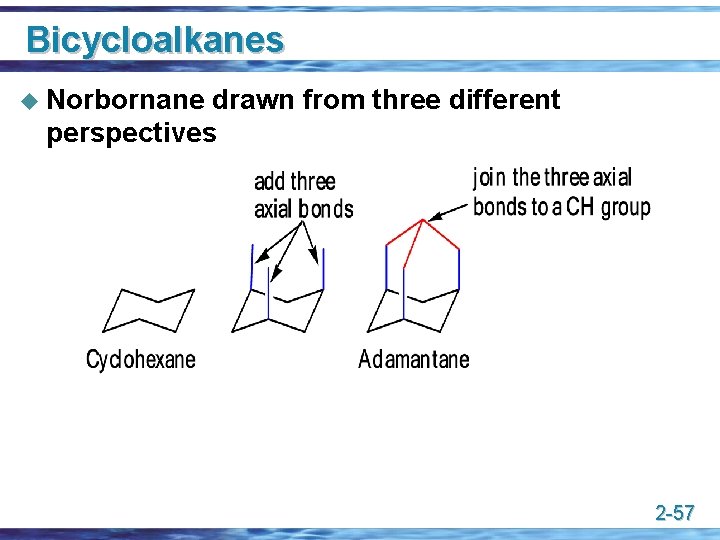 Bicycloalkanes u Norbornane drawn from three different perspectives 2 -57 