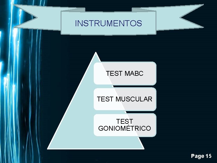 INSTRUMENTOS TEST MABC TEST MUSCULAR TEST GONIOMÉTRICO Page 15 