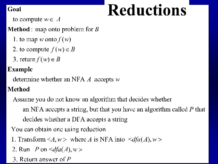 Reducability Reducability
