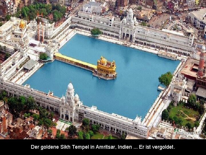 Der goldene Sikh Tempel in Amritsar, Indien. . . Er ist vergoldet. 