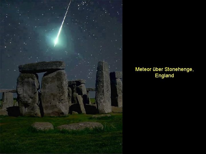 Meteor über Stonehenge, England 