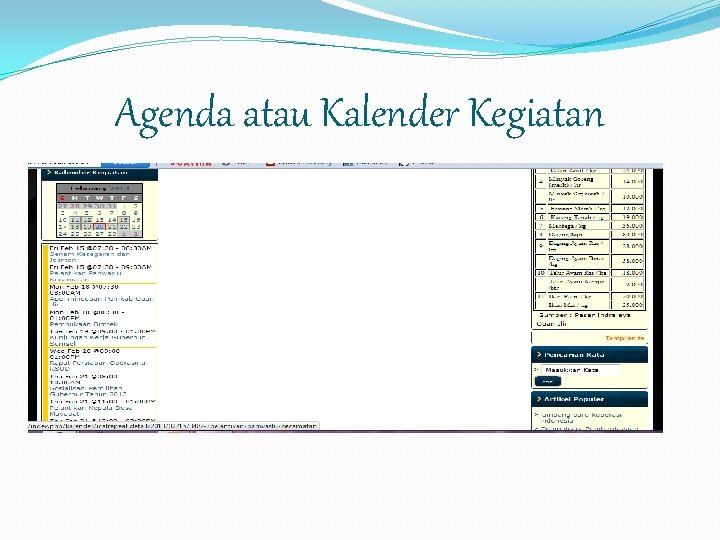 Agenda atau Kalender Kegiatan 