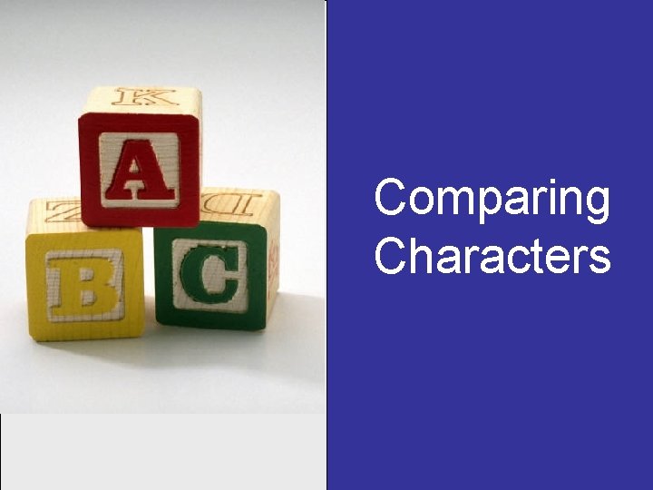 Comparing Characters 