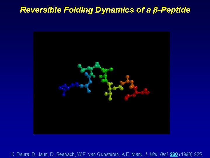 Reversible Folding Dynamics of a β-Peptide X. Daura, B. Jaun, D. Seebach, W. F.