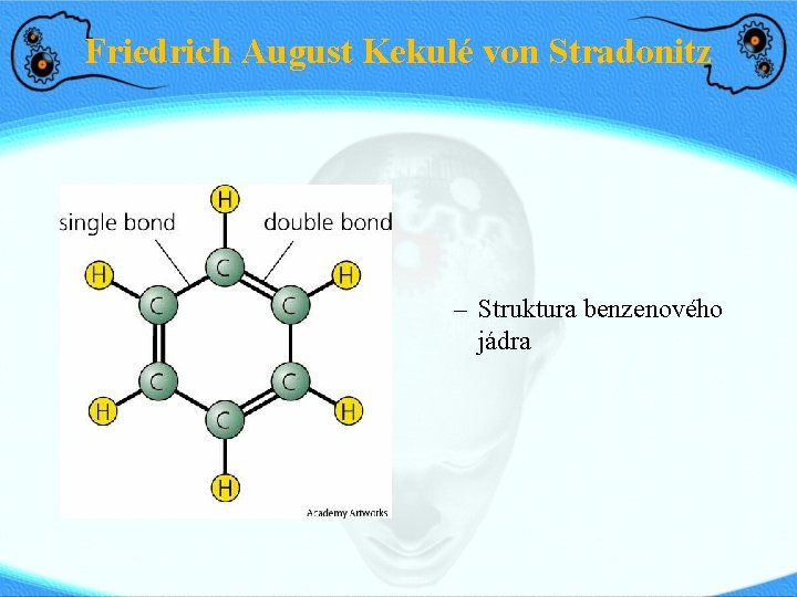 Friedrich August Kekulé von Stradonitz – Struktura benzenového jádra 