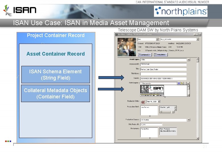 ISAN Use Case: ISAN in Media Asset Management Telescope DAM SW by North Plains