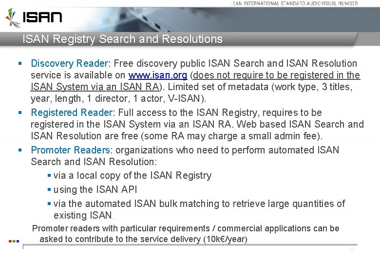 ISAN Registry Search and Resolutions § Discovery Reader: Free discovery public ISAN Search and