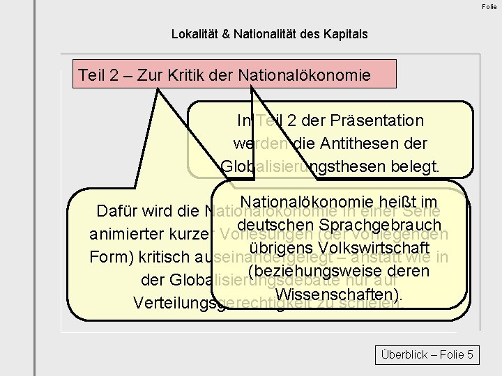 Folie Lokalität & Nationalität des Kapitals Teil 2 – Zur Kritik der Nationalökonomie In