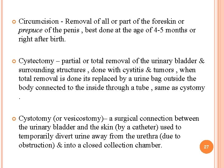 Circumcision - Removal of all or part of the foreskin or prepuce of