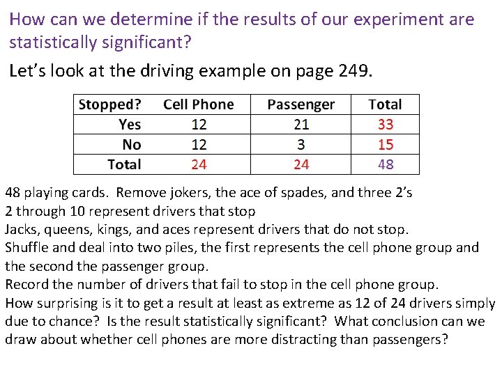 How can we determine if the results of our experiment are statistically significant? Let’s