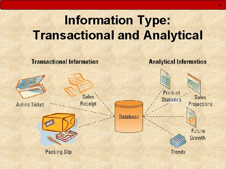 5 Information Type: Transactional and Analytical 5 Information Type: Transactional and Analytical