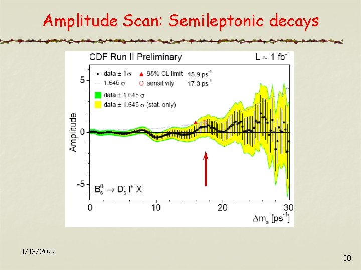 Amplitude Scan: Semileptonic decays 1/13/2022 30 