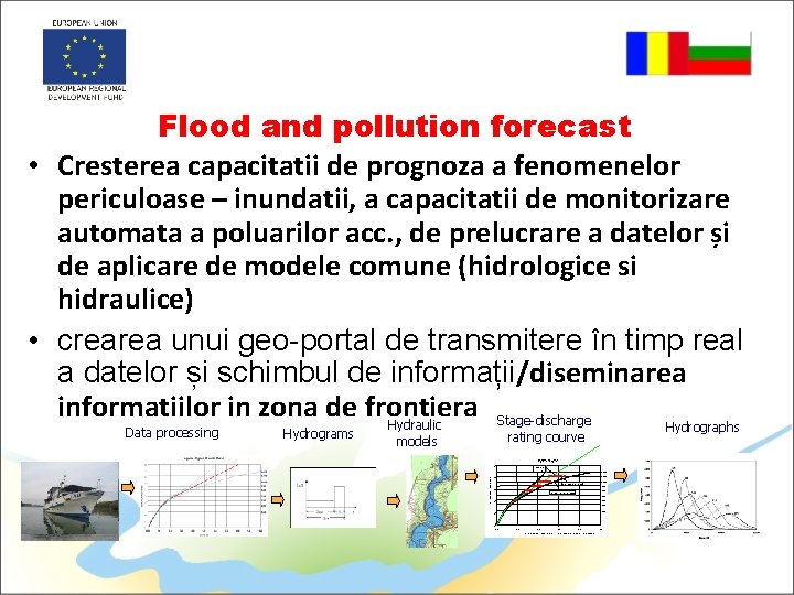 Flood and pollution forecast • Cresterea capacitatii de prognoza a fenomenelor periculoase – inundatii,