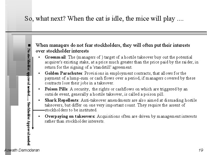 So, what next? When the cat is idle, the mice will play. . No