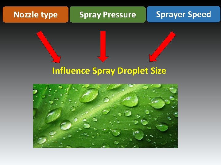 Nozzle type Spray Pressure Sprayer Speed Influence Spray Droplet Size Nozzle type Spray Pressure Sprayer Speed Influence Spray Droplet Size