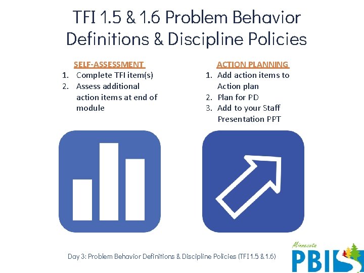 TFI 1. 5 & 1. 6 Problem Behavior Definitions & Discipline Policies SELF-ASSESSMENT 1.