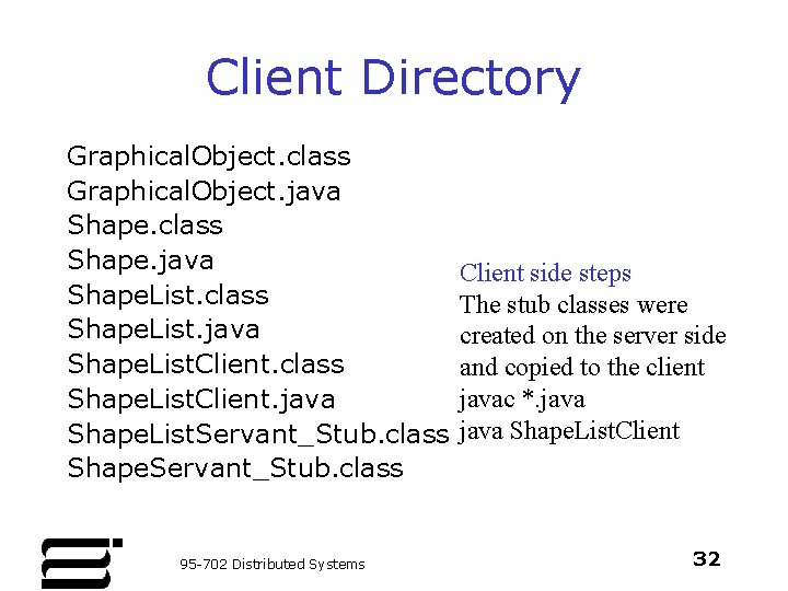 Client Directory Graphical. Object. class Graphical. Object. java Shape. class Shape. java Shape. List.