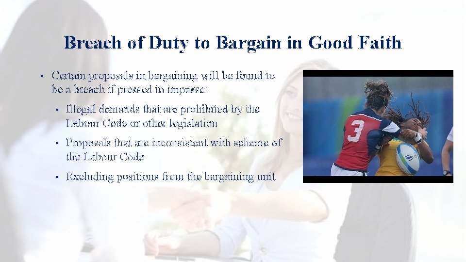 Breach of Duty to Bargain in Good Faith § Certain proposals in bargaining will
