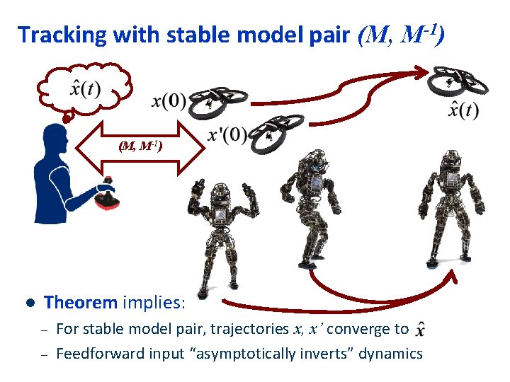 Tracking with stable model pair (M, M-1) l Theorem implies: – – For stable
