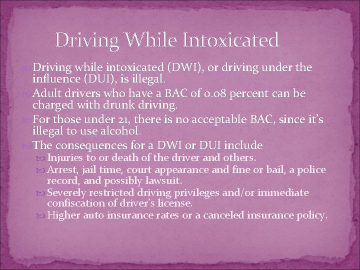 Lesson 3 The Impact of Alcohol Abuse Chapter