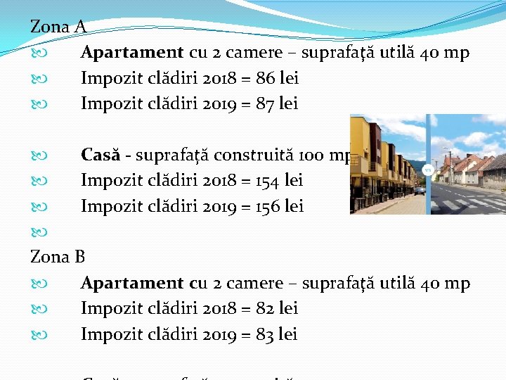 Zona A Apartament cu 2 camere – suprafaţă utilă 40 mp Impozit clădiri 2018 Zona A Apartament cu 2 camere – suprafaţă utilă 40 mp Impozit clădiri 2018