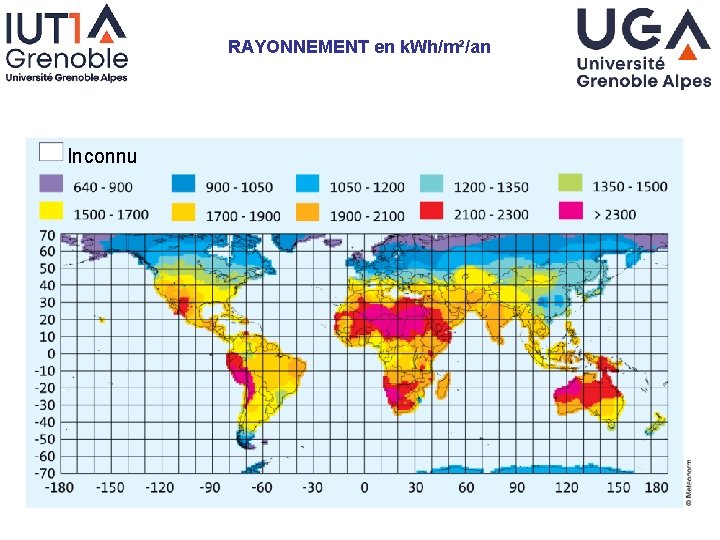 RAYONNEMENT en k. Wh/m²/an Inconnu 