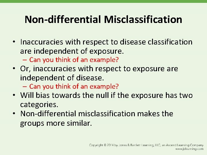 Evaluating the Role of Bias Definition of Bias