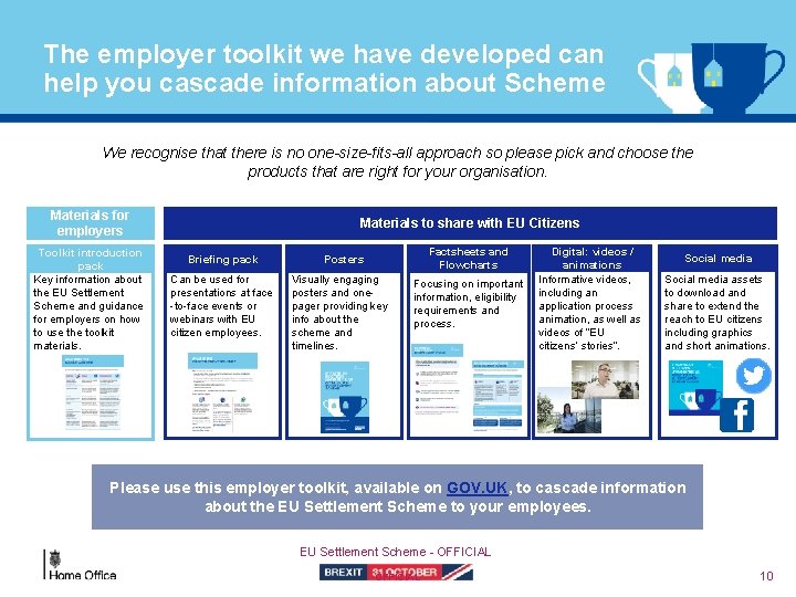 The employer toolkit we have developed can help you cascade information about Scheme We