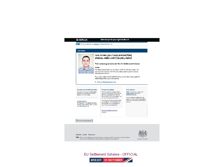 Profile: pre-settled status EU Settlement Scheme - OFFICIAL 