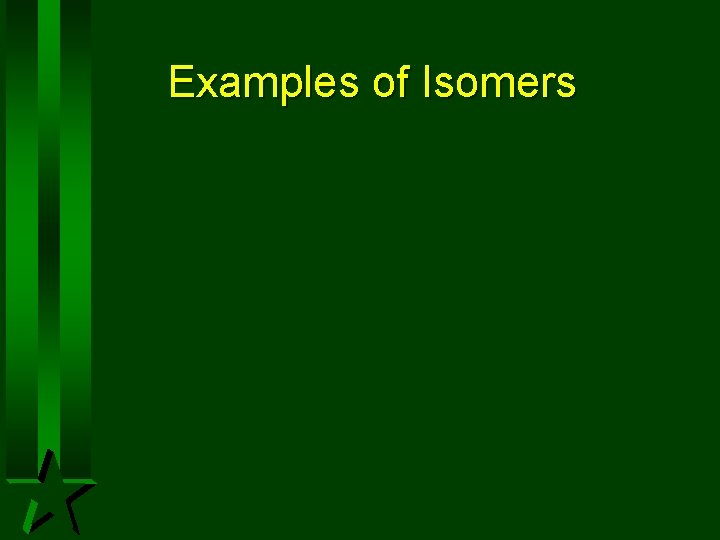 Examples of Isomers Examples of Isomers