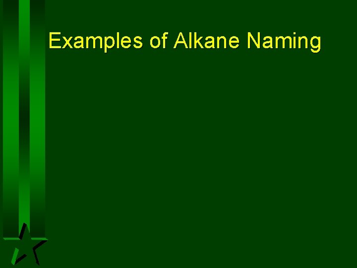 Examples of Alkane Naming Examples of Alkane Naming