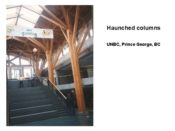 Haunched columns UNBC, Prince George, BC 
