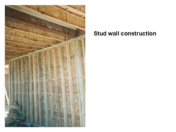 Stud wall construction 