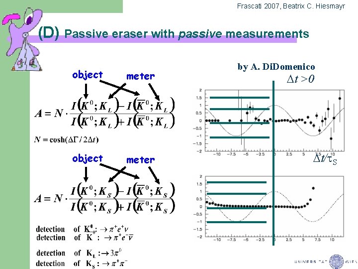 Frascati 2007, Beatrix C. Hiesmayr (D) Passive eraser with passive measurements object meter by