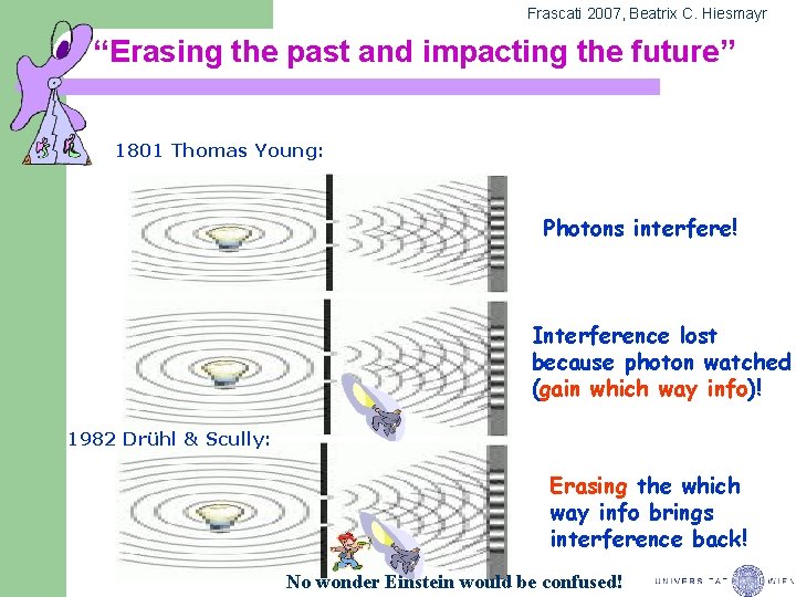 Frascati 2007, Beatrix C. Hiesmayr “Erasing the past and impacting the future” 1801 Thomas