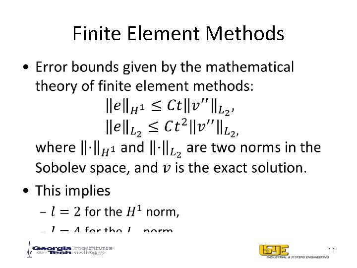 Finite Element Methods • 11 