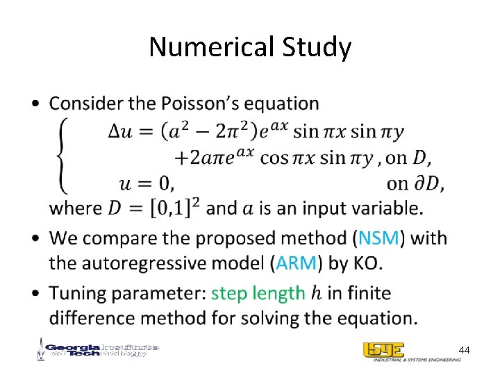 Numerical Study • 44 