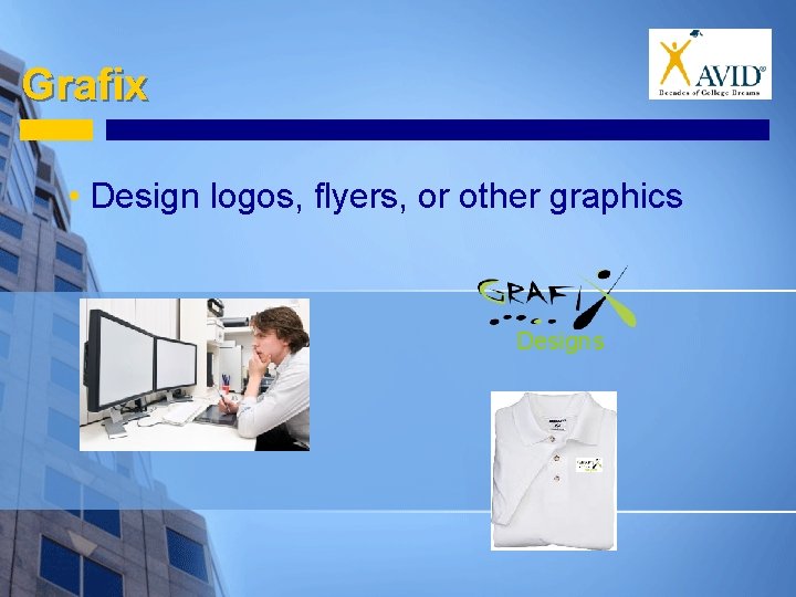 Grafix • Design logos, flyers, or other graphics Designs 