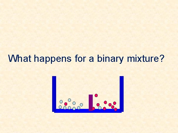 What happens for a binary mixture? 