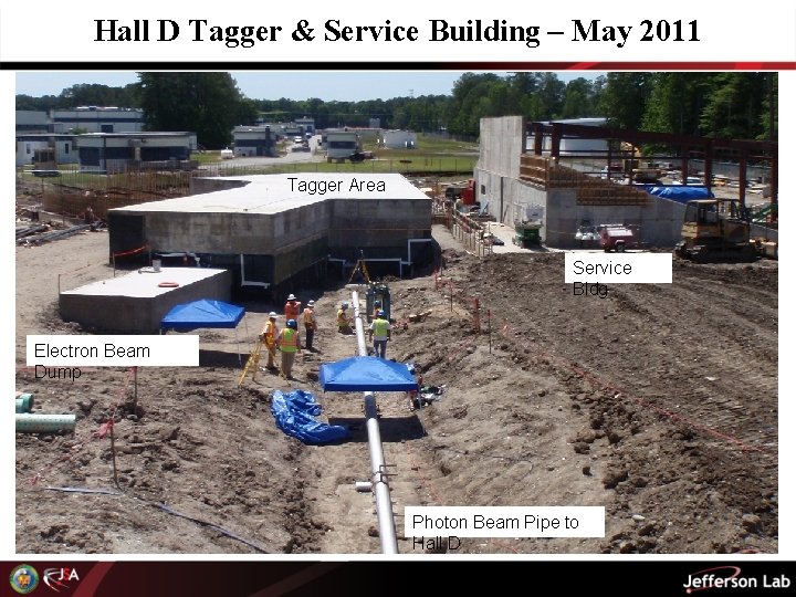 Hall D Tagger & Service Building – May 2011 Tagger Area Service Bldg Electron