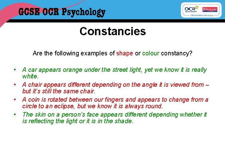 Perception What is the difference between Sensation and
